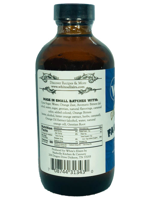 White's Elixirs Craft Cocktails Old Fashioned Mix 8 oz Ingredients