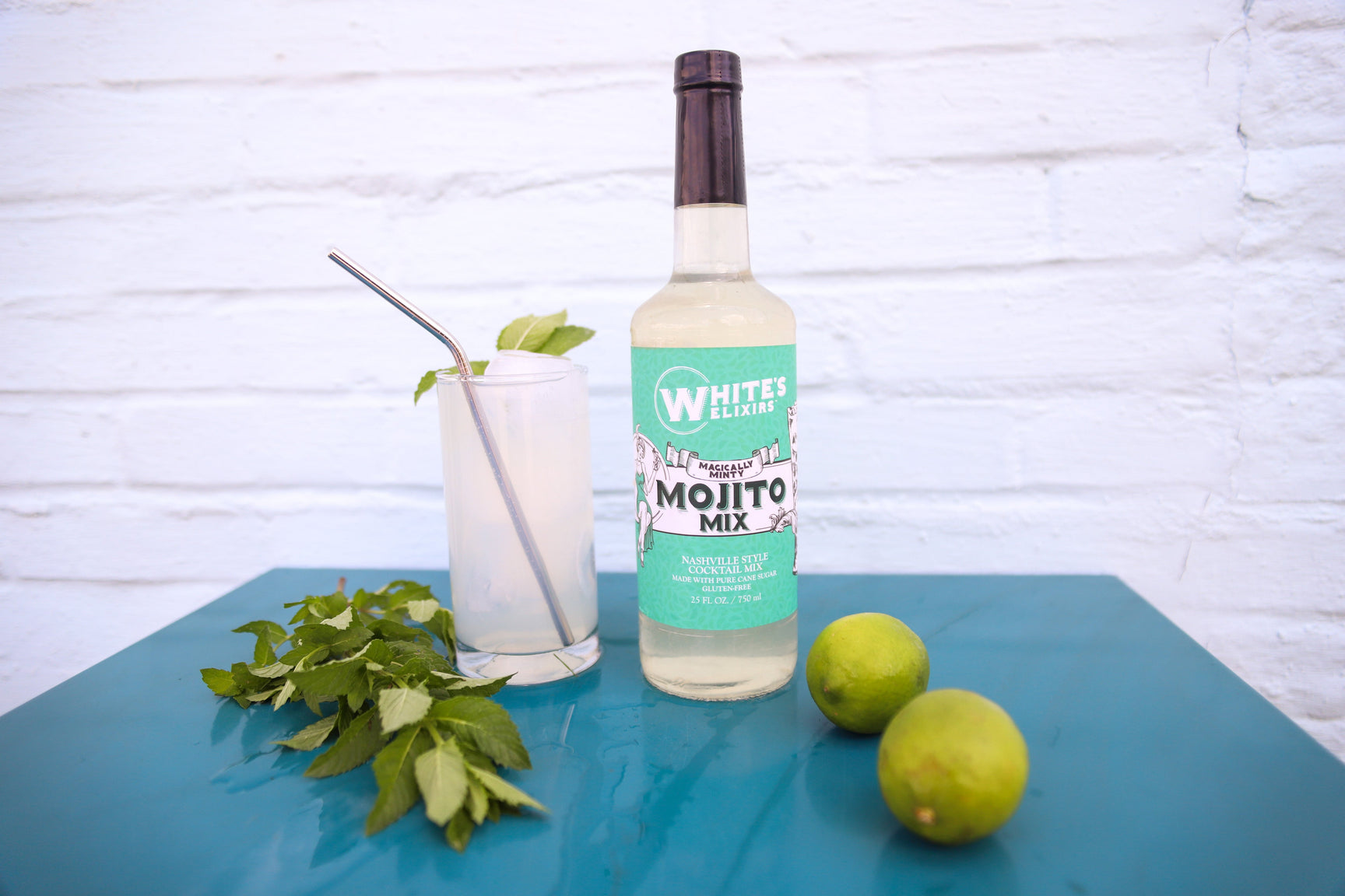Virgin mojito made with White's Mojito Mix
