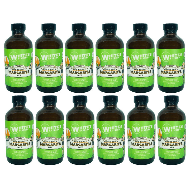 12 Bottle Pack White's Elixirs Spicy Margarita Cocktail Mix 8oz Beverages White's Elixirs 