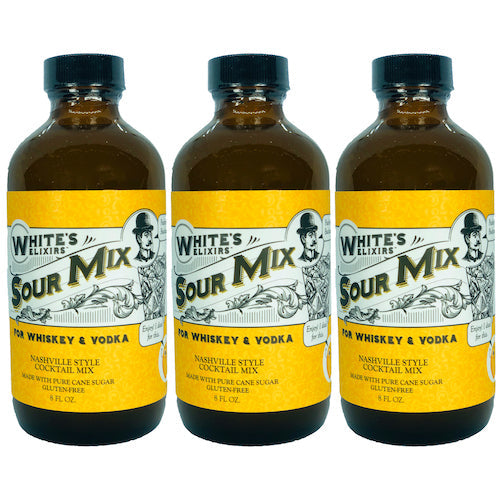 White's Elixirs Craft Cocktail Sour Mix 8oz Triple Pack