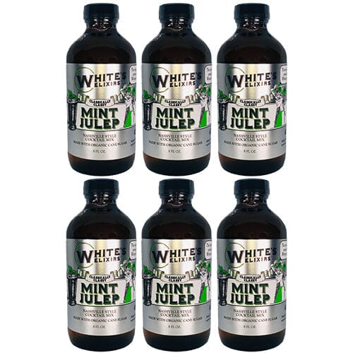Six Bottle Pack White's Elixirs Mint Julep Cocktail Mix 8oz